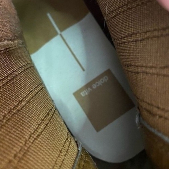 Dolce Vita Caster H2O Boots Suede Leather Chunky Brown Size 8 - Picture 4 of 6